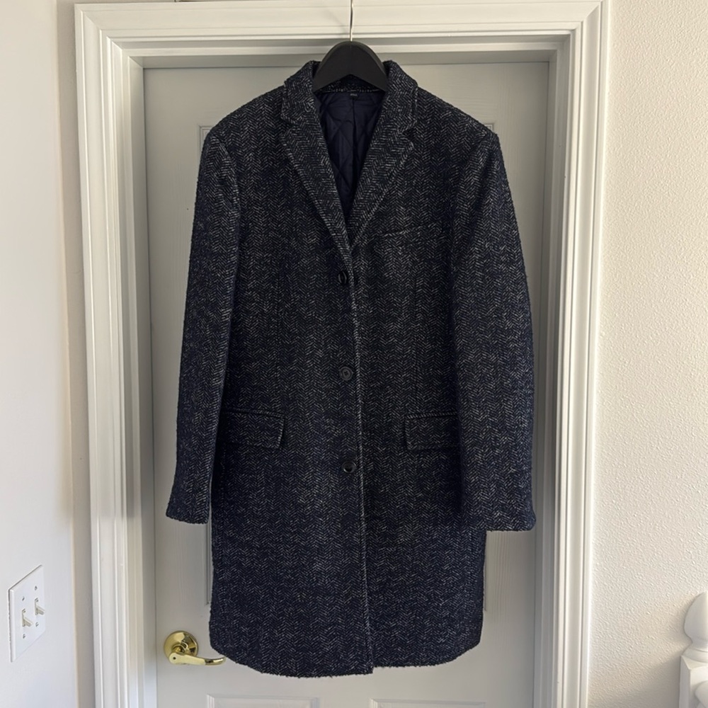 J Crew wool blend top coat. Worn only twice! Like new